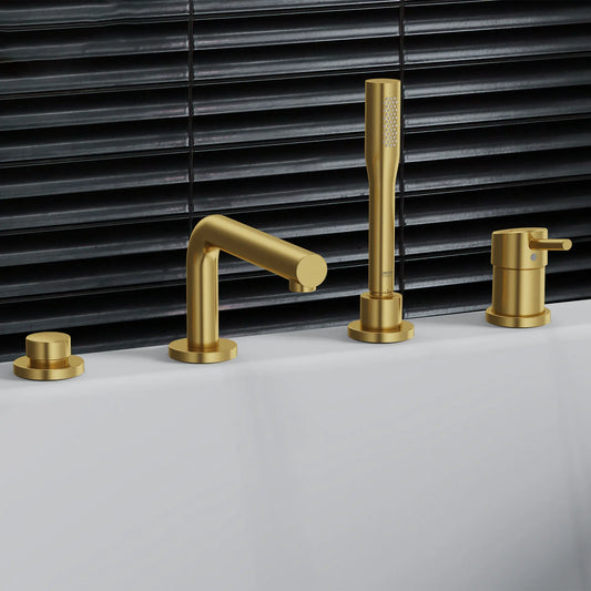 Concetto™4-Hole Single-Handle Deck Mount Roman Tub Faucet with 1.75 GPM Hand Shower