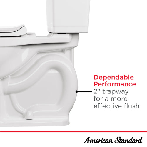 American Standard H2Optimum® Two-Piece 1.1 gpf/4.2 Lpf Standard Height Elongated Toilet Less Seat
