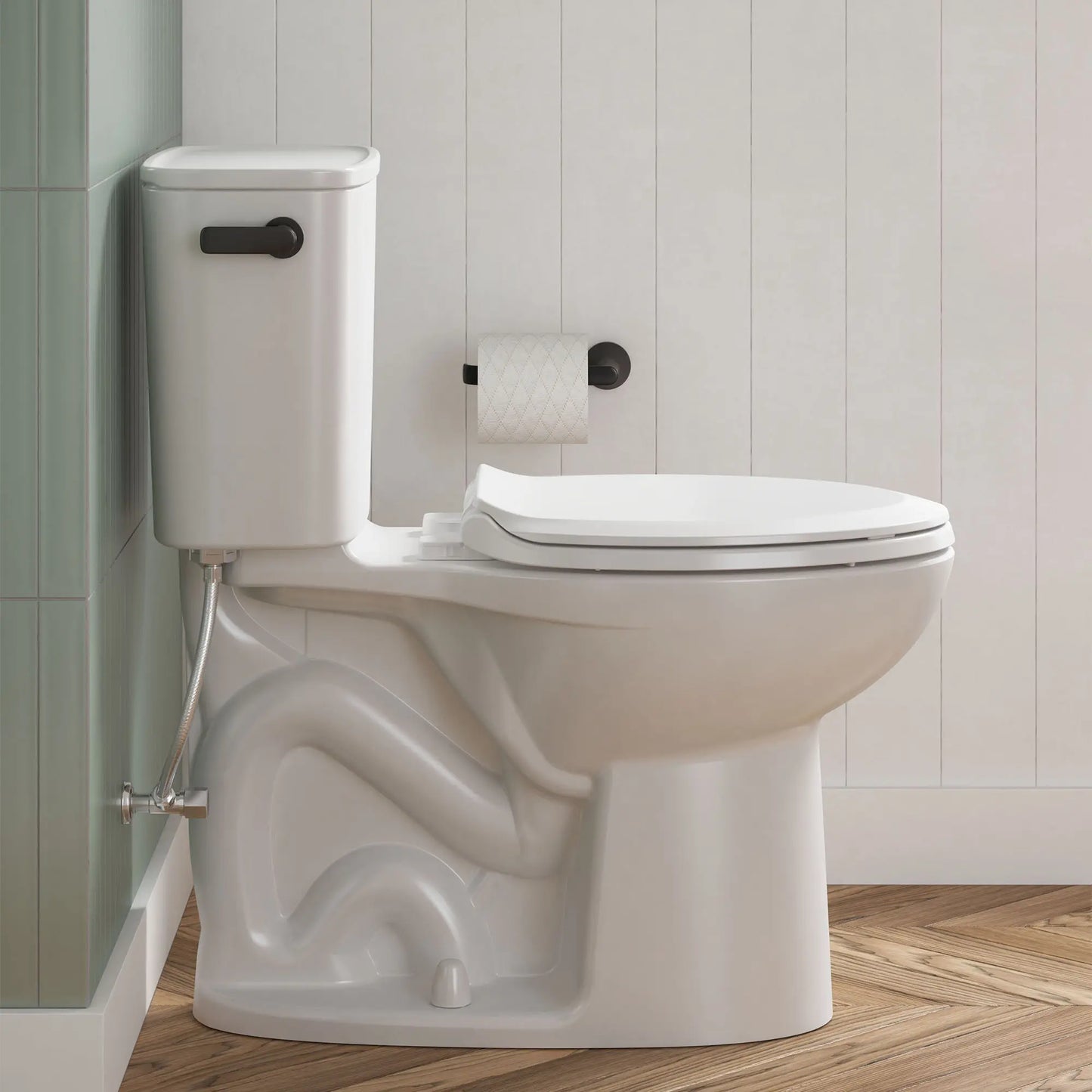American Standard Aspirations EcoStrength Two-Piece 0.80 gpf/3.0 Lpf Chair Height Elongated Toilet Less Seat