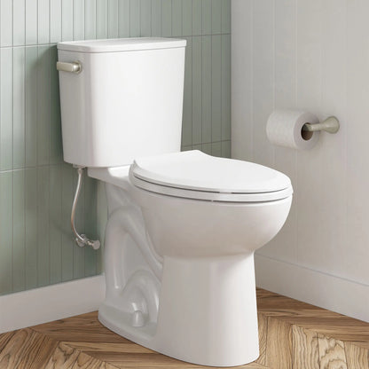 American Standard Aspirations EcoStrength Two-Piece 0.80 gpf/3.0 Lpf Chair Height Elongated Toilet Less Seat