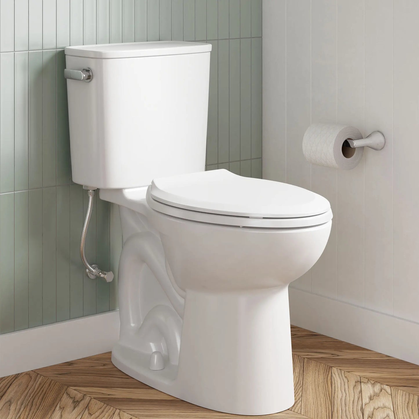 American Standard Aspirations EcoStrength Two-Piece 0.80 gpf/3.0 Lpf Chair Height Elongated Toilet Less Seat
