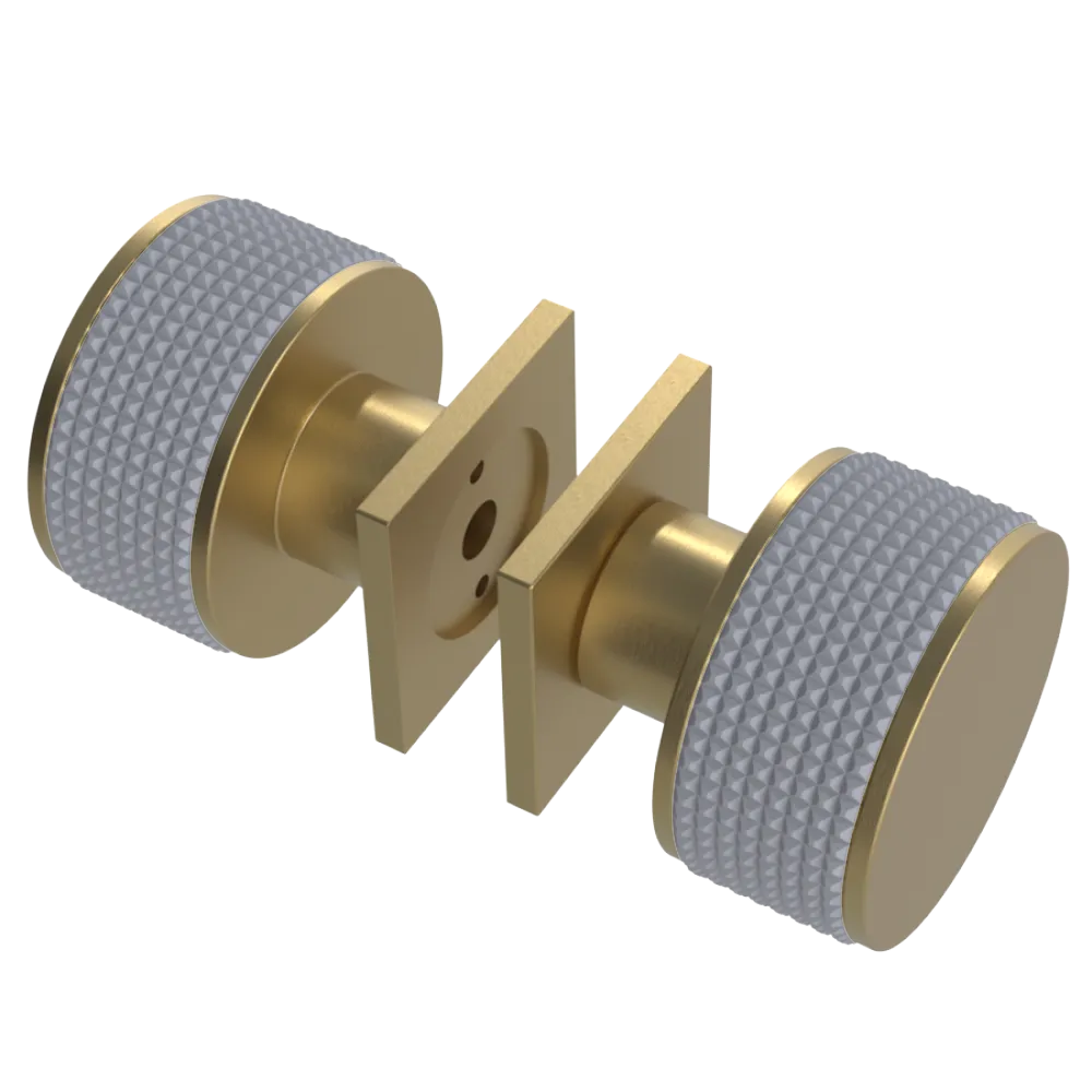 Rubinet Shower Door Knob (set) Satin Brass