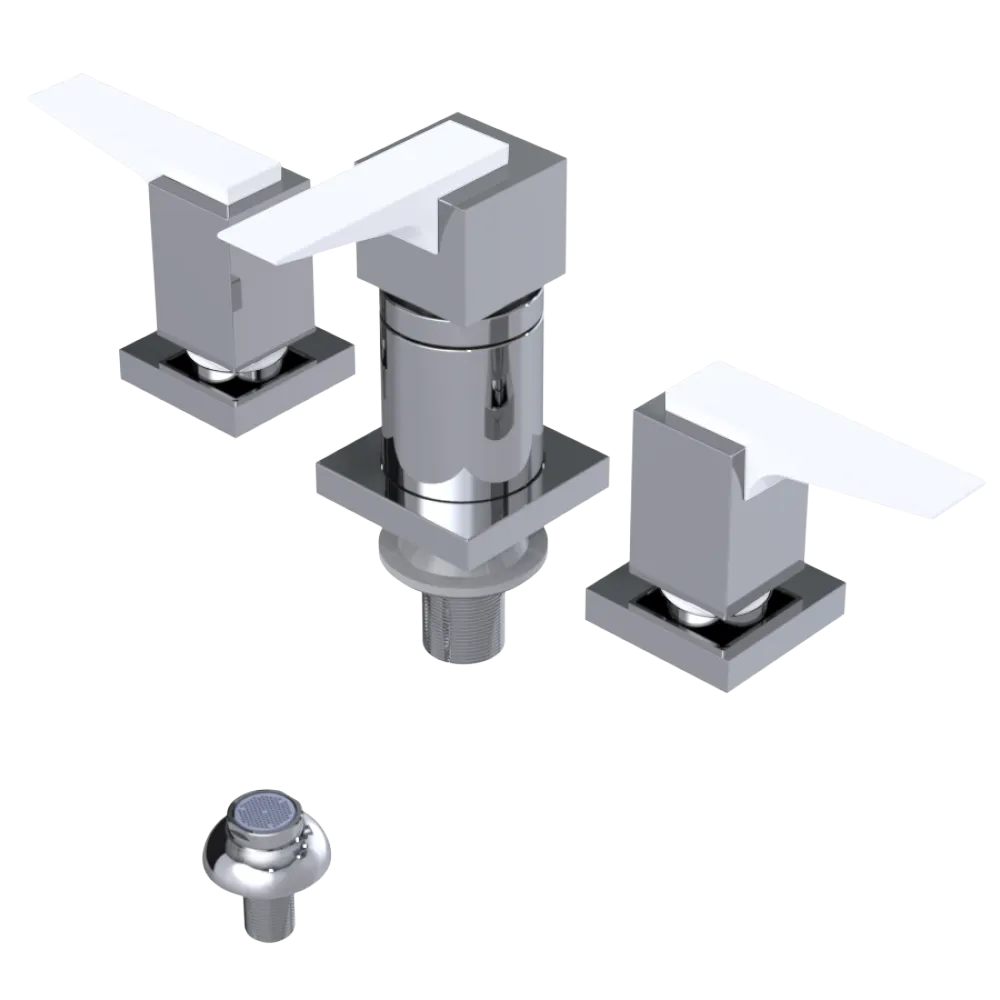 Rubinet Bidet Fitting with Spray, Diverter, and Vacuum Breaker (less drain) Chrome