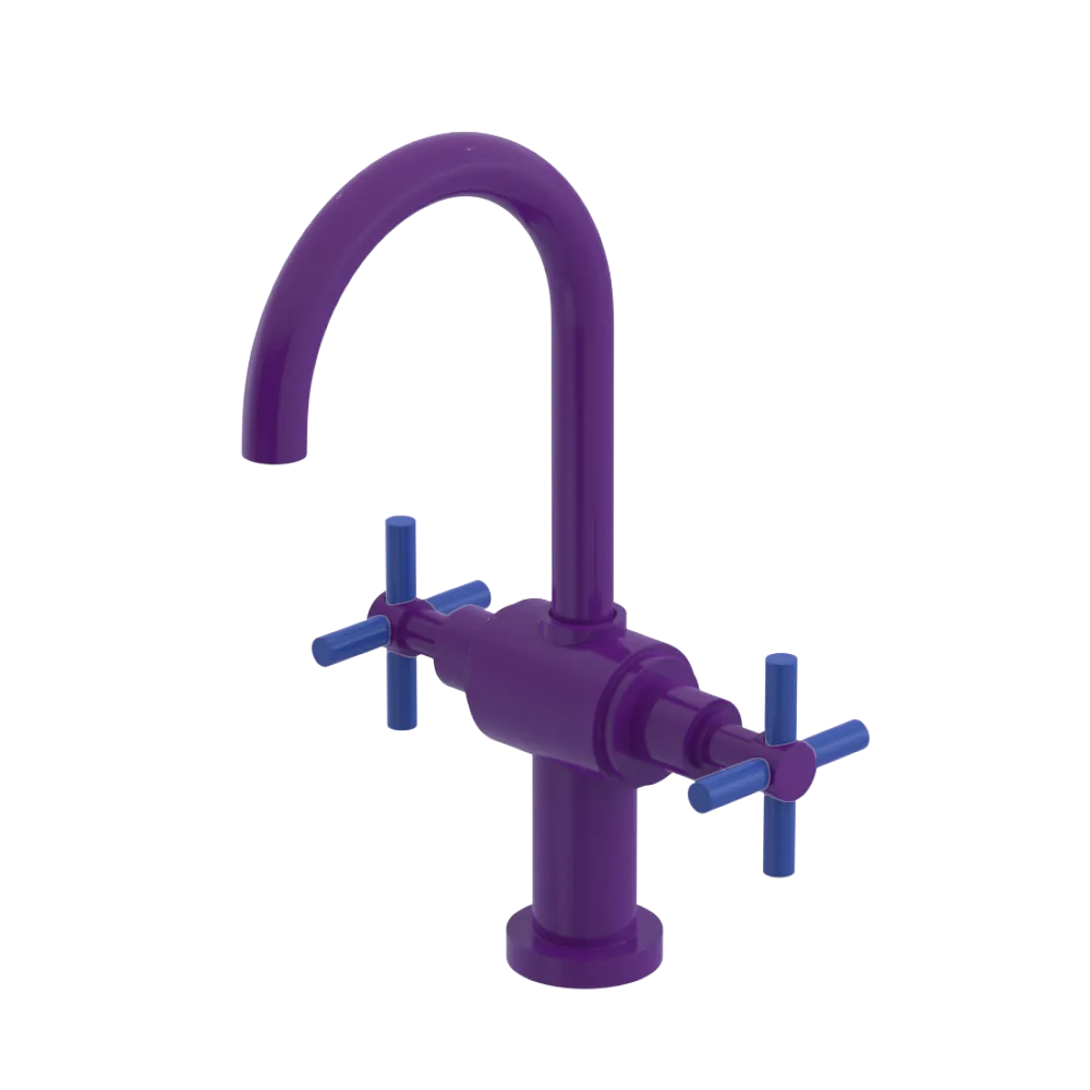 Rubinet Single Hole Dual Handle Lav. Set with LaSalle Spout (less drain) Purple Haze