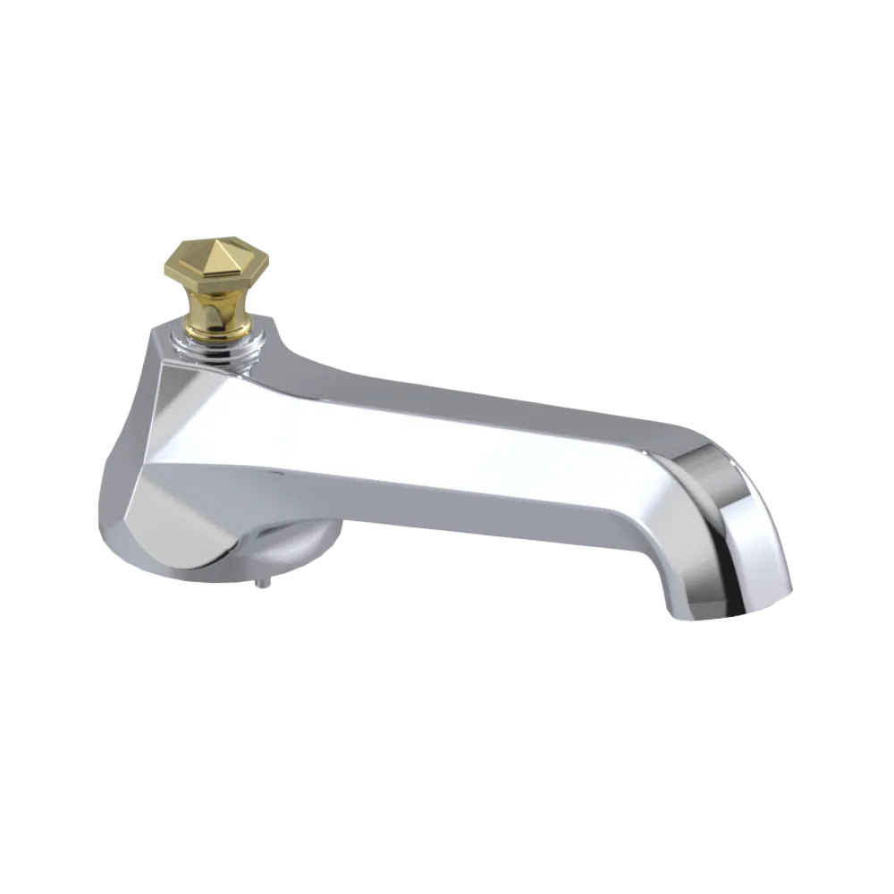 Rubinet Tub Filler Spout Deck Mount Chrome