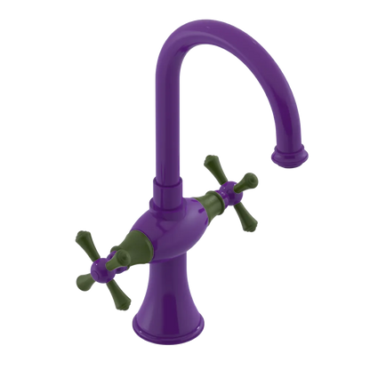 Rubinet Single Hole Dual Handle Lav. Set. (less drain) Purple Haze