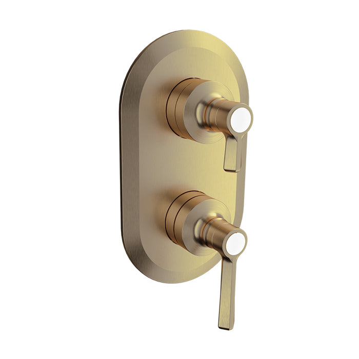 Baril Complete thermostatic pressure balanced shower control valve with 2-way diverter