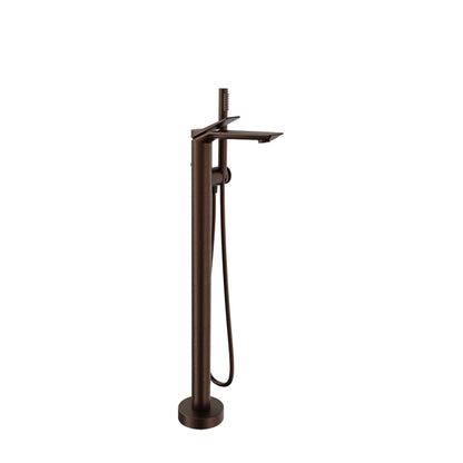 Baril Floor-mounted tub filler with hand shower