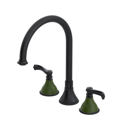 Rubinet Widespread Kitchen Set Matt Black