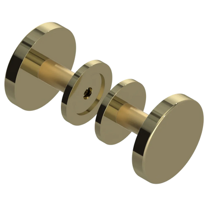 Rubinet Shower Door Knob (set) Natural Brass