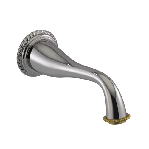 Rubinet Tub Filler Spout Wall Mount Polished Nickel