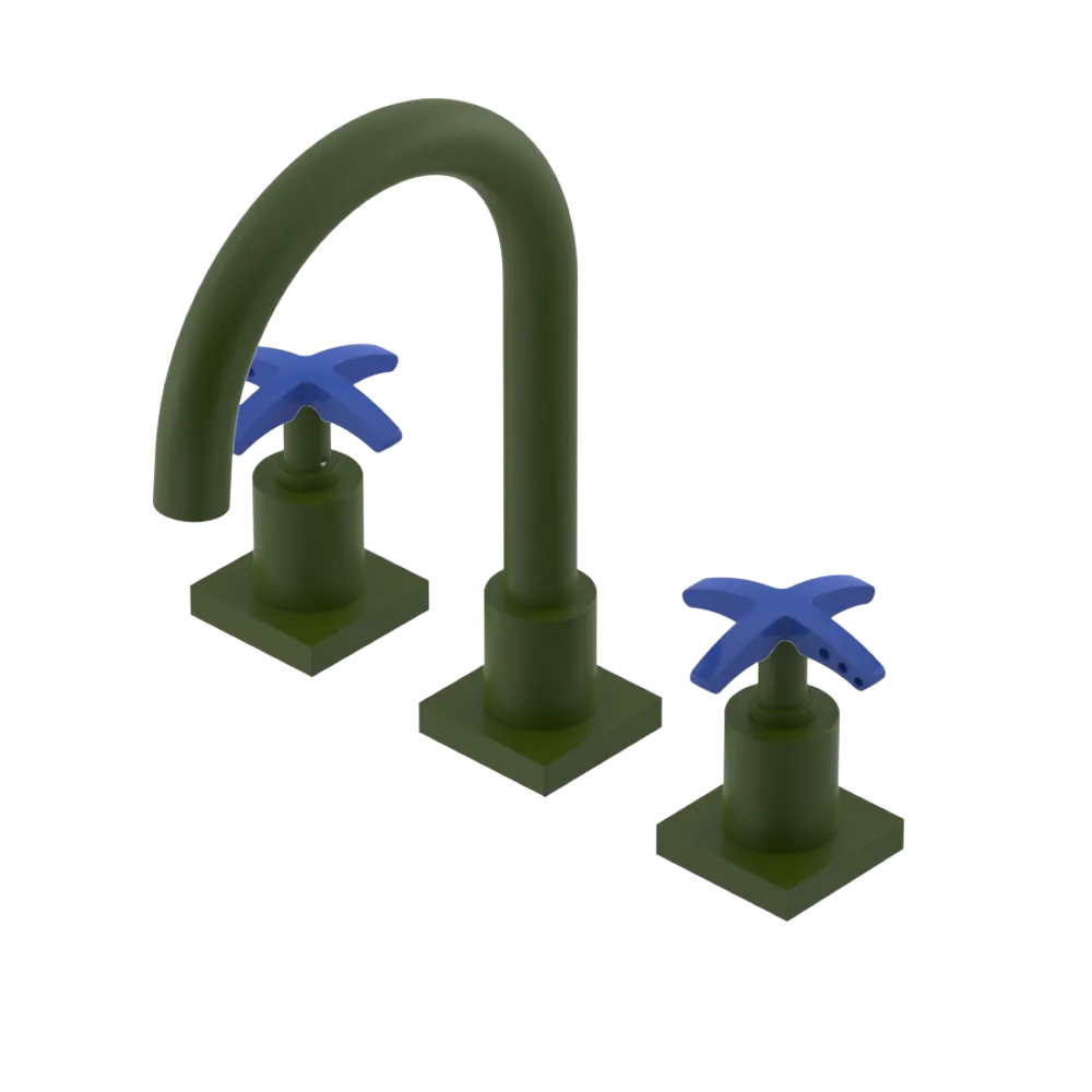Rubinet Widespread Lav. Set. (less drain) Green Envy