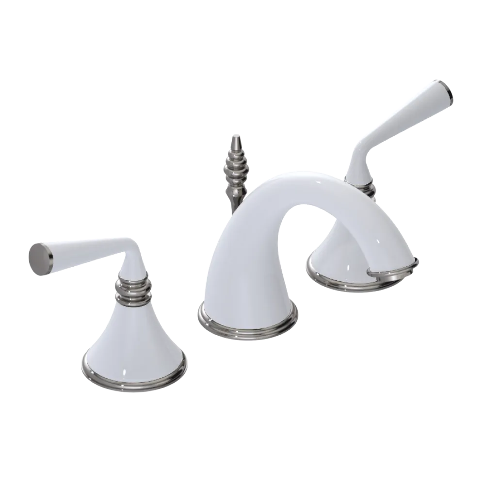 Rubinet Widespread Lav. Set. (less drain) White