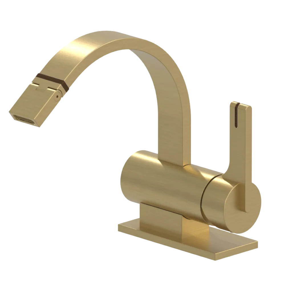 Rubinet Single Control Bidet Fitting (less drain) Satin Gold