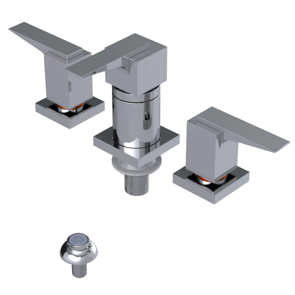 Rubinet Bidet Fitting with Spray, Diverter, and Vacuum Breaker (less drain) Chrome