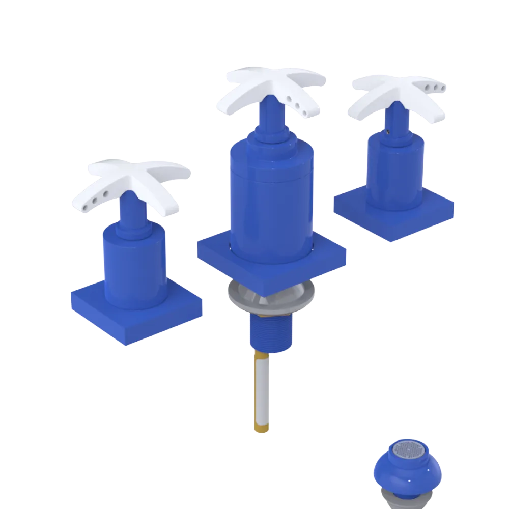 Rubinet Bidet Fitting with Spray, Diverter, and Vacuum Breaker (less drain) Blu Jean