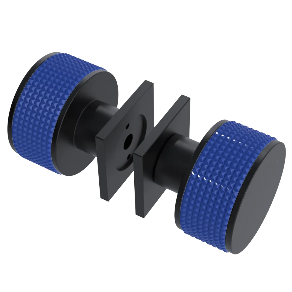 Rubinet Shower Door Knob (set) Matt Black