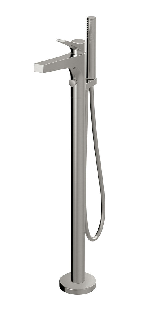 Aquabrass Floormount tub filler with handshower