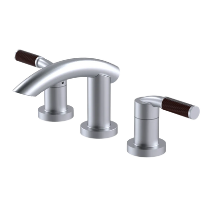 Rubinet Widespread Lav. Set. (less drain) Satin Chrome