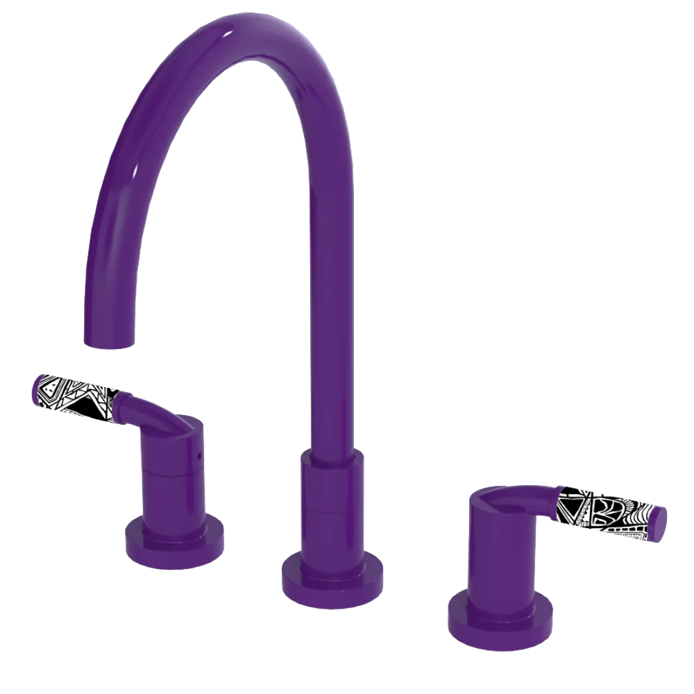 Rubinet Widespread Kitchen Set Purple Haze