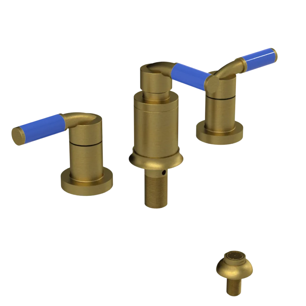 Rubinet Bidet Fitting with Spray, Diverter, and Vacuum Breaker (less drain) Antique Brass Matt