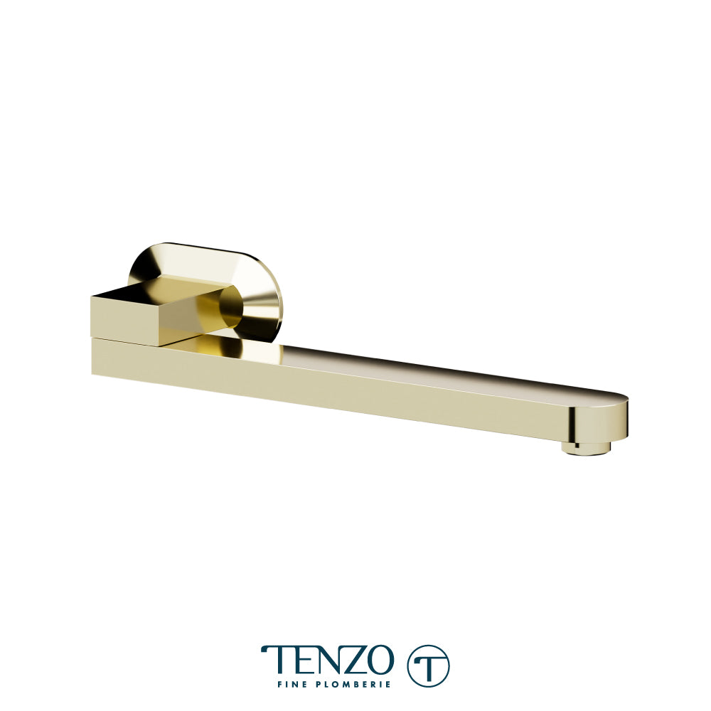 Wall mount swivel spout 30cm [12in] brass