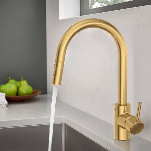 Concetto Single-Handle Pull Down Kitchen Faucet Dual Spray 1.75 Gpm - Golzar Home