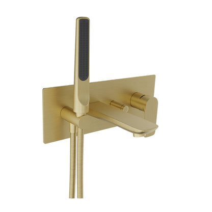 Baril Wall-mounted tub faucet with hand shower