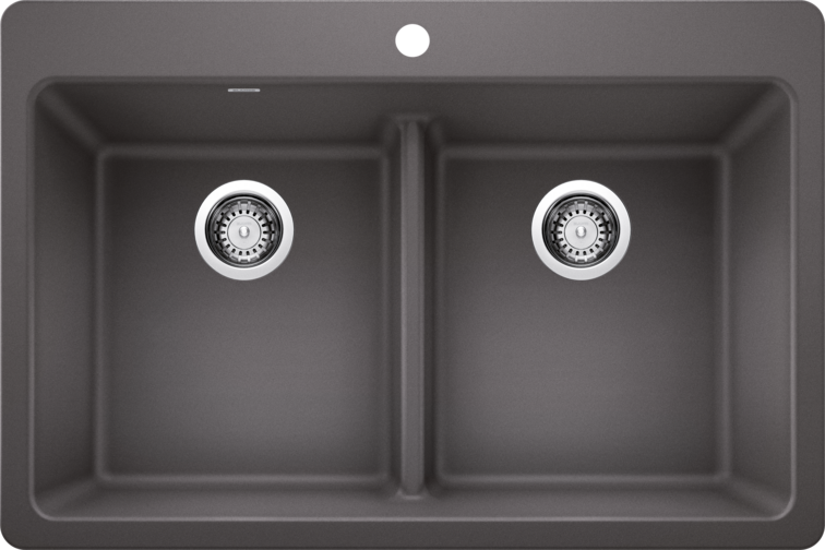 Blanco  LIVEN 33 Equal Double Low Divide Silgranit Kitchen Sinks