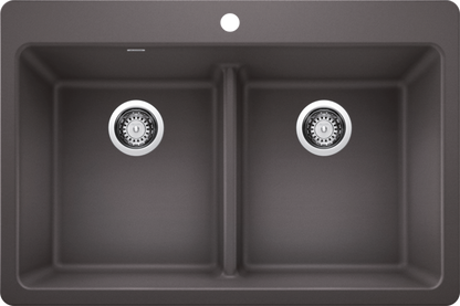 Blanco  LIVEN 33 Equal Double Low Divide Silgranit Kitchen Sinks