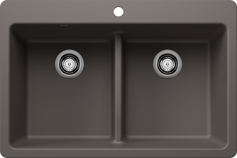 Blanco  LIVEN 33 Equal Double Low Divide Silgranit Kitchen Sinks