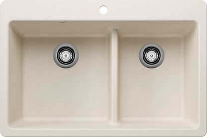 Blanco  LIVEN 33 1¾ Low Divide Silgranit Kitchen Sinks