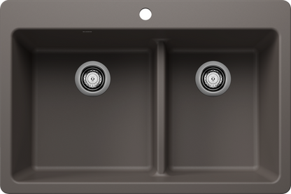 Blanco  LIVEN 33 1¾ Low Divide Silgranit Kitchen Sinks