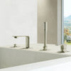 Allure New 4-Hole Single-Handle Deck Mount Roman Tub Faucet With 1.75 Gpm Hand Shower - Golzar Home