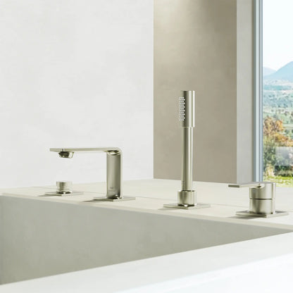 Allure New 4-Hole Single-Handle Deck Mount Roman Tub Faucet With 1.75 Gpm Hand Shower