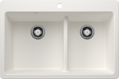 Blanco  LIVEN 33 1¾ Low Divide Silgranit Kitchen Sinks