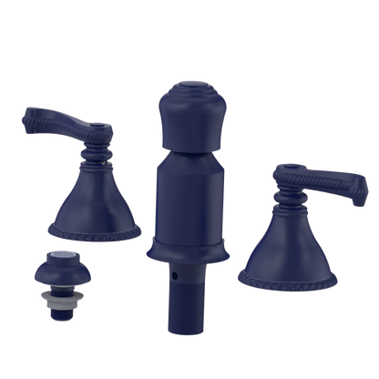 Rubinet Bidet Fitting with Spray, Diverter, and Vacum Breaker (Less Drain) Midnight Blue