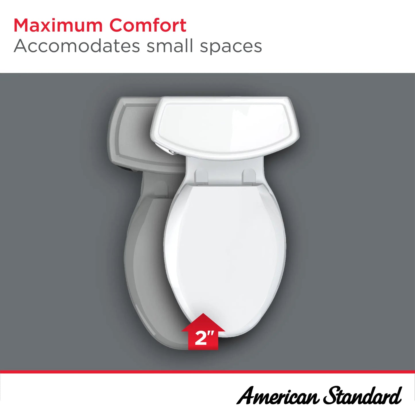 American Standard Cadet® PRO Two-Piece 1.6 gpf/6.0 Lpf Compact Chair Height Elongated Toilet Less Seat