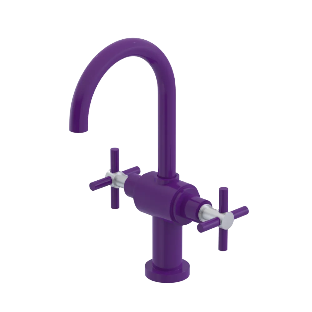 Rubinet Single Hole Dual Handle Lav. Set with LaSalle Spout (less drain) Purple Haze