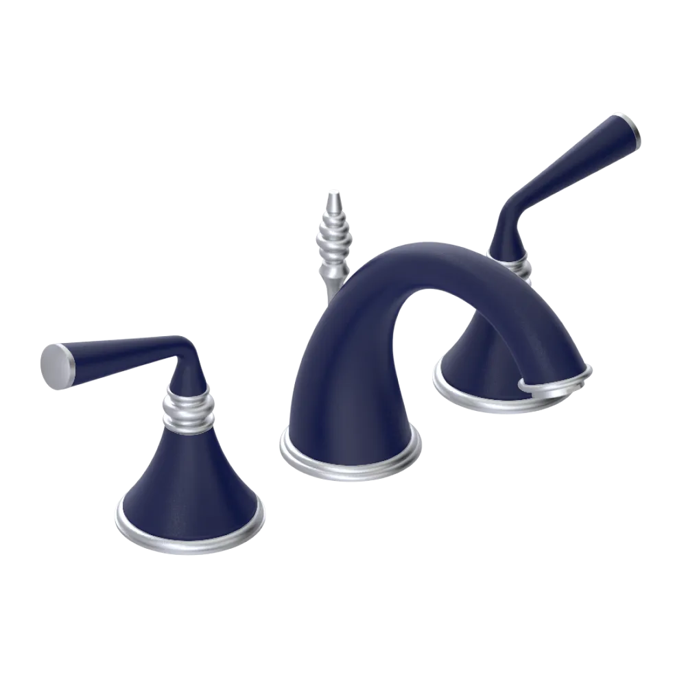 Rubinet Widespread Lav. Set. (less drain) Midnight Blue