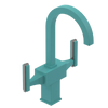 Rubinet Single Hole Dual Handle Lav. Set. (less drain) Aqua