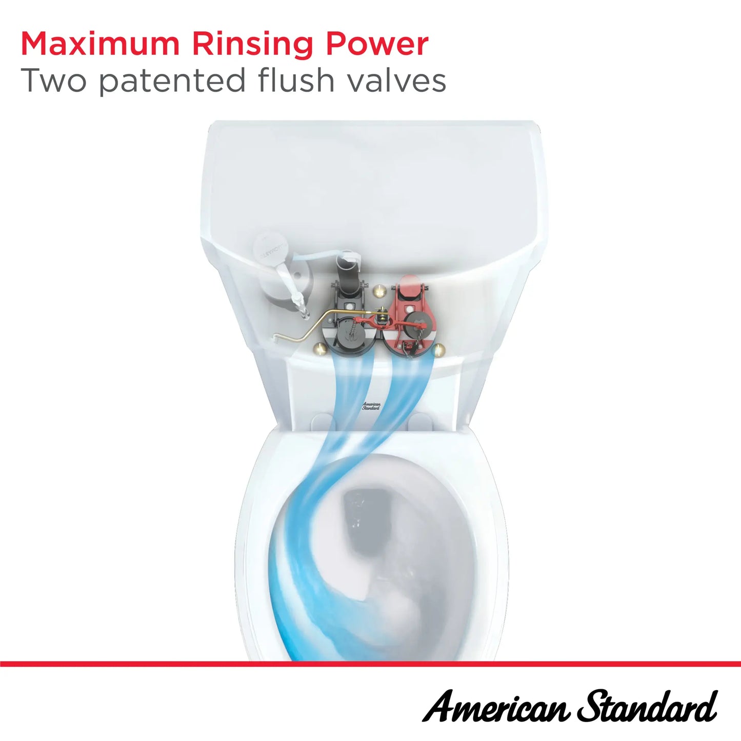 American Standard VorMax® Two-Piece 1.28 gpf/4.8 Lpf Chair Height Elongated Right-Hand Trip Lever Toilet Less Seat
