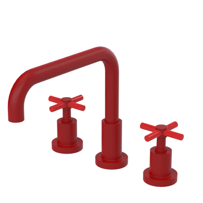 Rubinet Widespread Kitchen Set Maroon