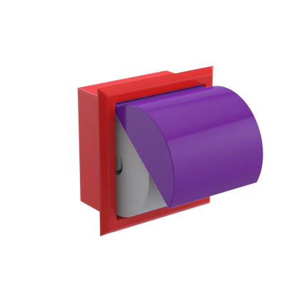 Rubinet RECESSED TOILET PAPER HOLDER Red