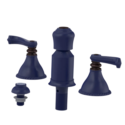 Rubinet Bidet Fitting with Spray, Diverter, and Vacum Breaker (Less Drain) Midnight Blue