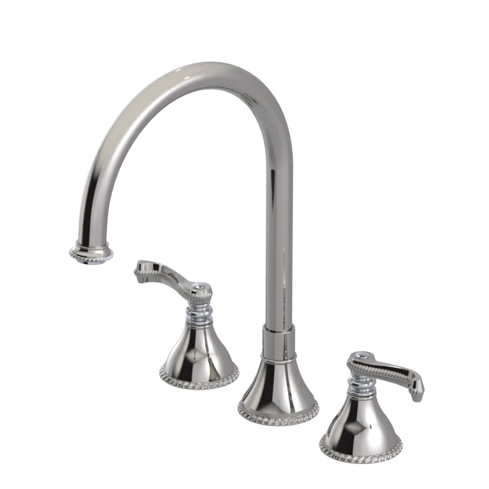 Rubinet Widespread Kitchen Set Polished Nickel