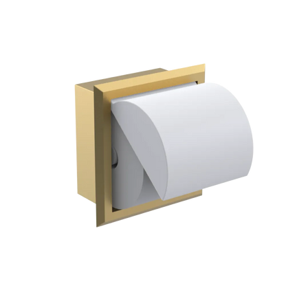 Rubinet RECESSED TOILET PAPER HOLDER Satin Brass