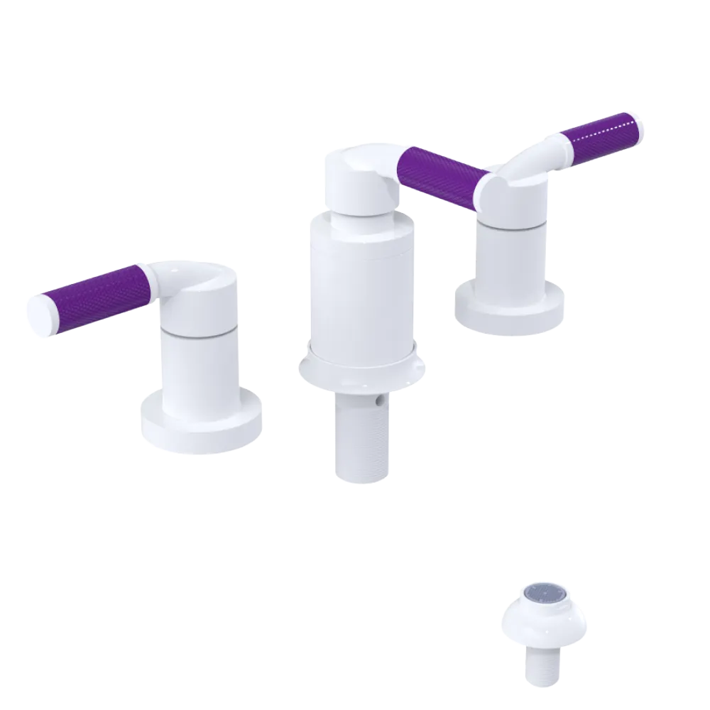 Rubinet Bidet Fitting with Spray, Diverter, and Vacum Breaker (Less Drain) White