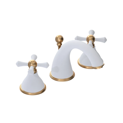 Rubinet Widespread Lav. Set. (less drain) Matt White