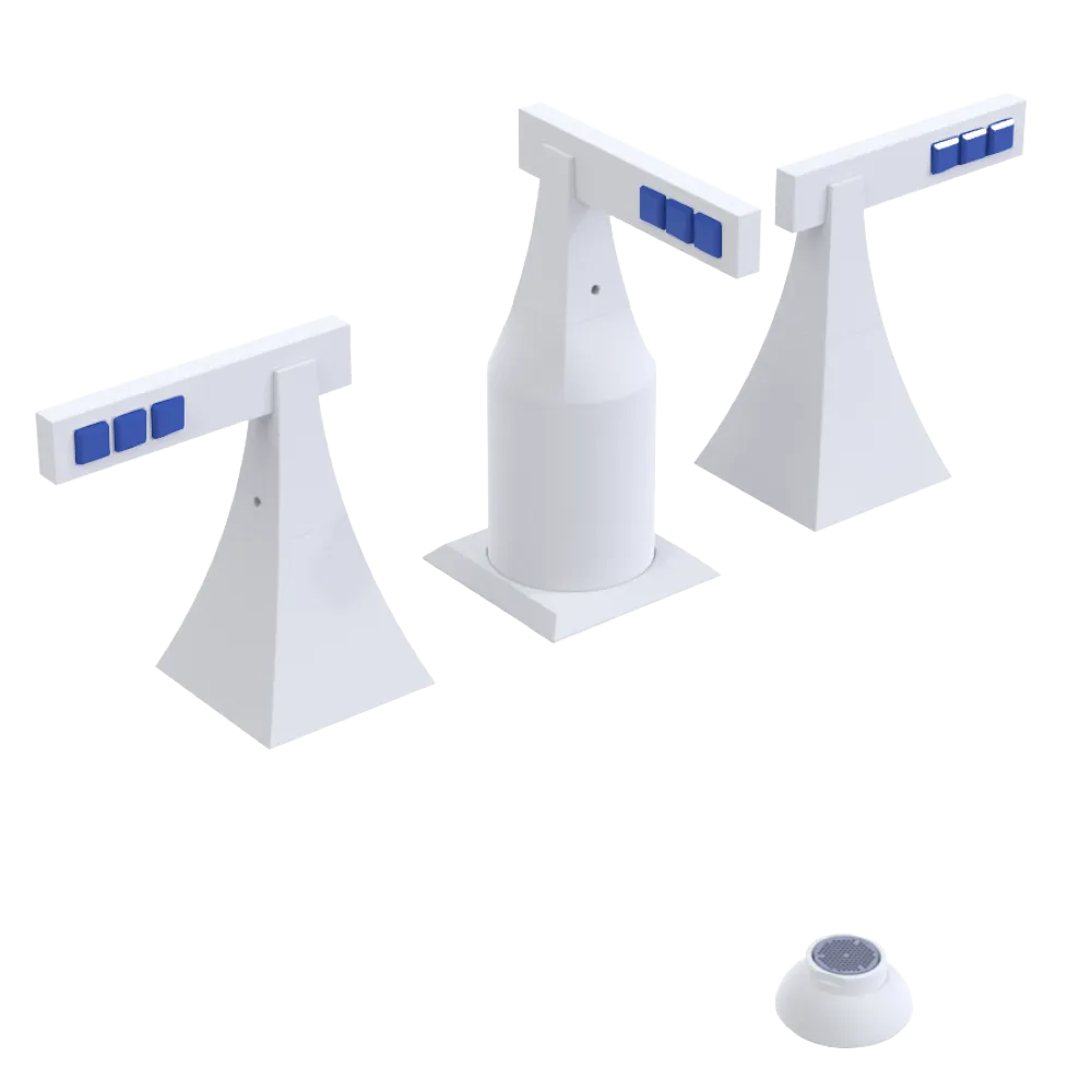 Rubinet Bidet Fitting with Spray, Diverter, and Vacum Breaker (Less Drain) Matt White